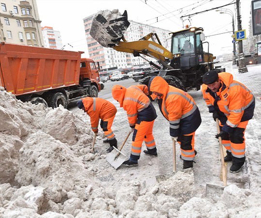 Уборка снега в Георгиевске и  Ставропольском крае